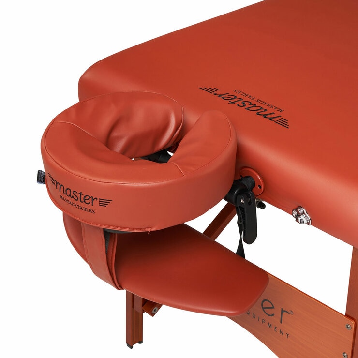 Studio image of the cushioned headrest and armrest