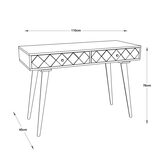 Line drawing of Gallery Tuscany Console Table