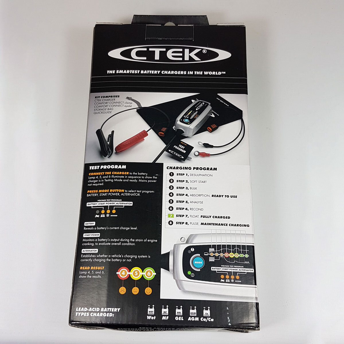 CTEK MXS 5.0 Battery Charger with Comfort Indicator & Portable Power Bank