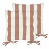 Hayle 2 Pack Striped Cotton Seat Pad Cushion