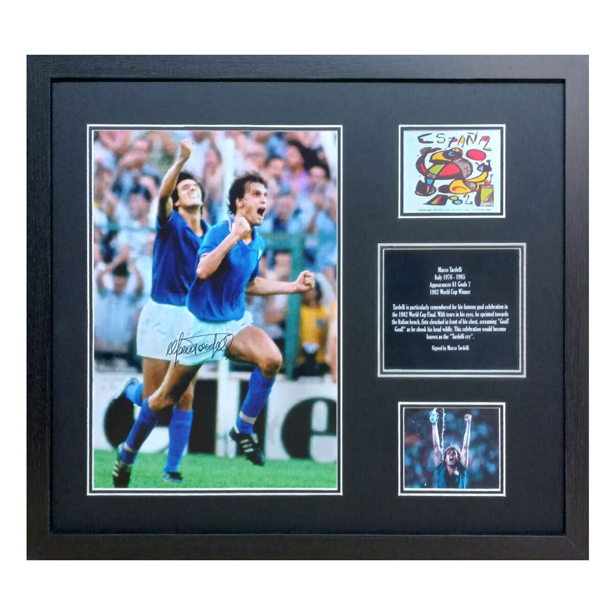 Marco Tardelli Signed Framed 1982 Italy Photo