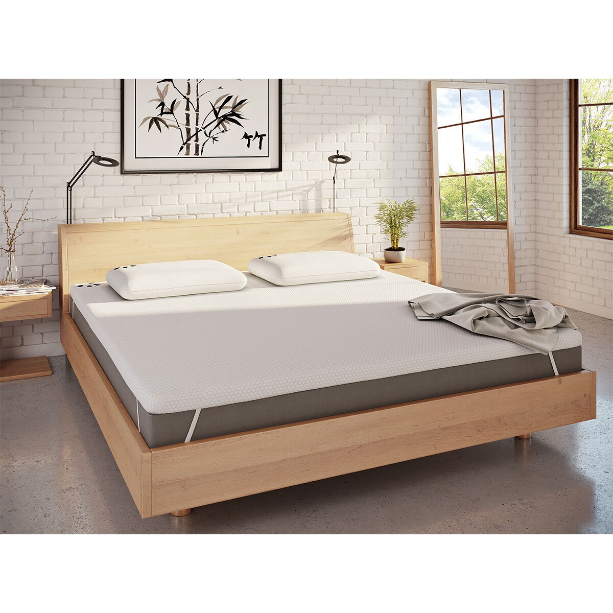 Panda Memory Foam Bamboo Mattress Topper,  Super King