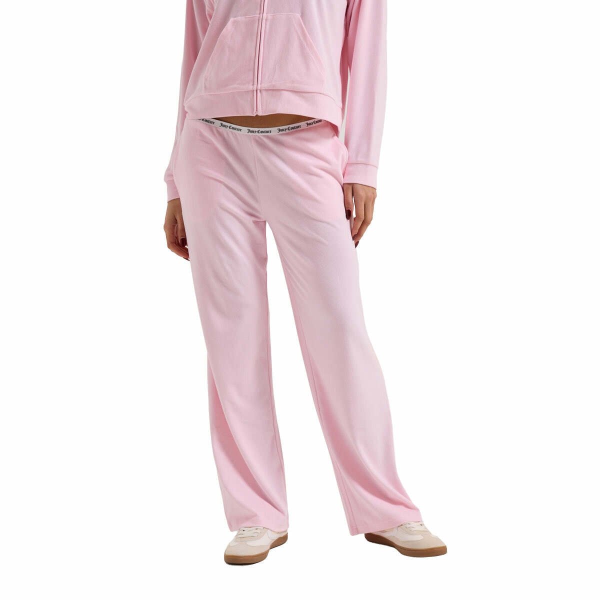 Juicy Couture Ladies 2 Piece Velour Lounge Set in Pink