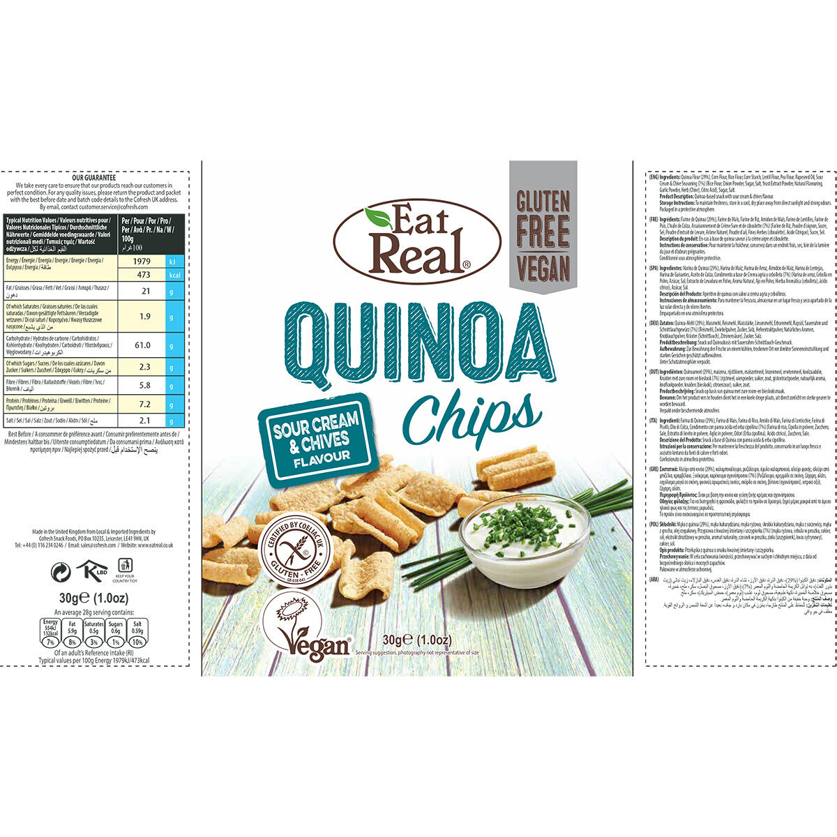 quinoa chips nutritional information