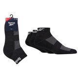 Reebok Unisex Essential Ankle Socks 6 Pack in Black