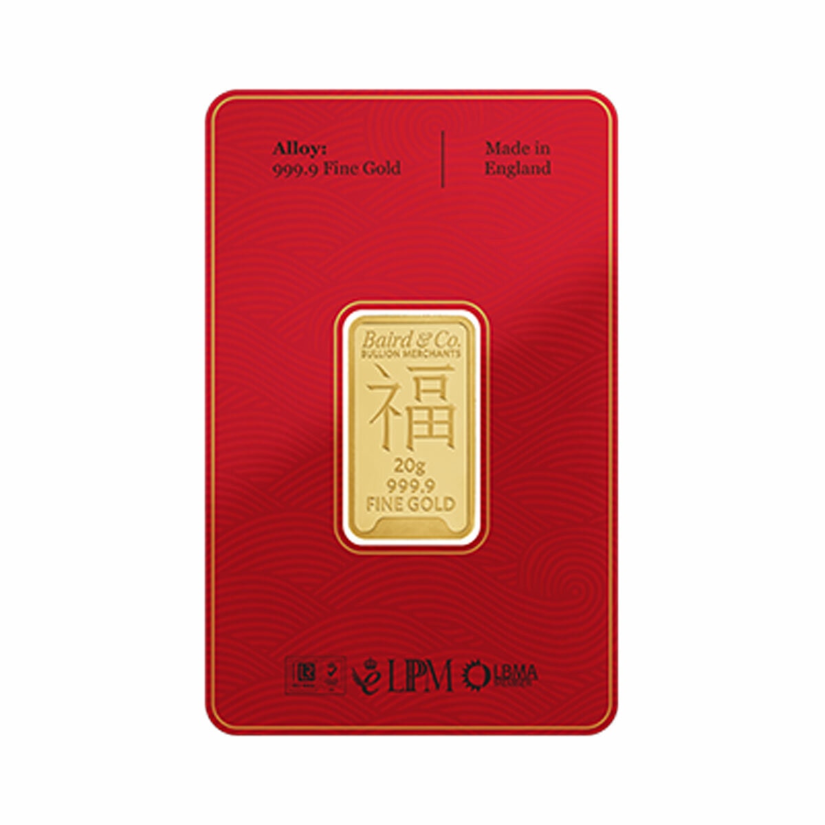 20 Gram Year of the Horse Gold Minted Bar