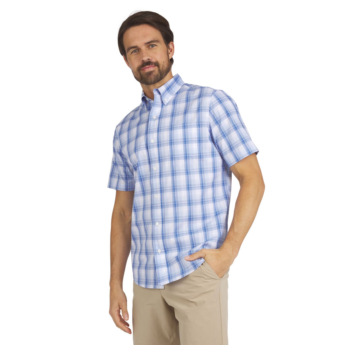 Chaps Men’s Easy Care Shirt in Cornflower