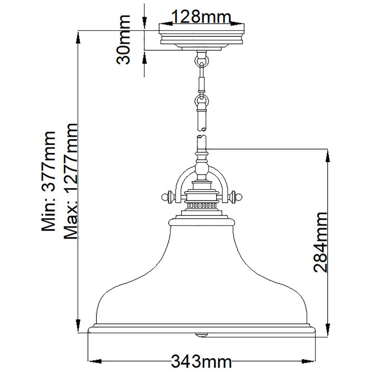 Emery 1 Light Medium Pendant