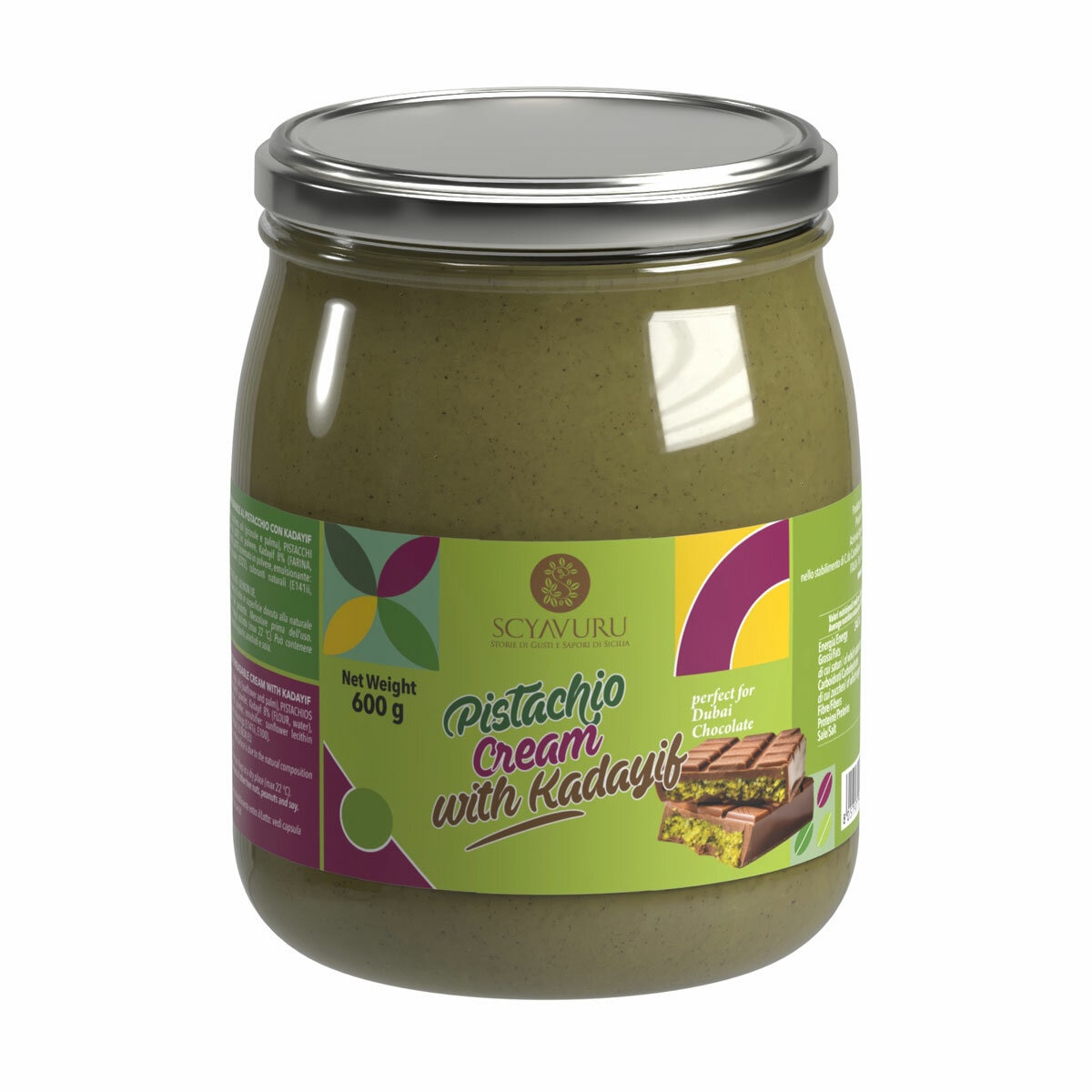 Scyavuru Pistachio Cream Spread with Kadayif, 600g