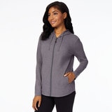 32 Degrees Women's 2 Pack Full Zip Hoody in Black/Forged Iron, Medium
