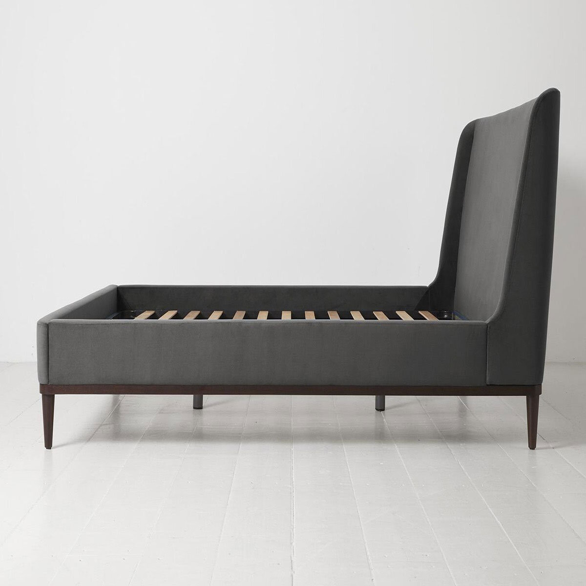 Swyft Bed 02 Charcoal Grey Velvet Bed Frame, Super King