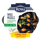 Royal Whole Cooked Mussels with Butter & Garlic, 2 x 900g