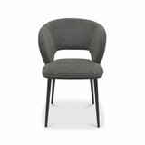 Bentley Designs Luca Grey Fabric Dining Chair, 2 Pack