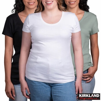 Kirkland Signature Ladies Scoop Neck Pima Tee