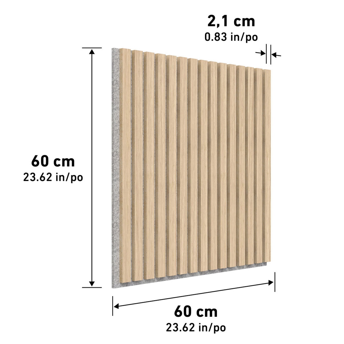 Artika Sonolok Acoustic Wall Panel Set in Oak & Grey, 4 Pack
