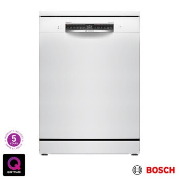 Bosch SMS4EMW06G Series 4 Freestanding 14 Place Setting Dishwasher, B Rated in White
