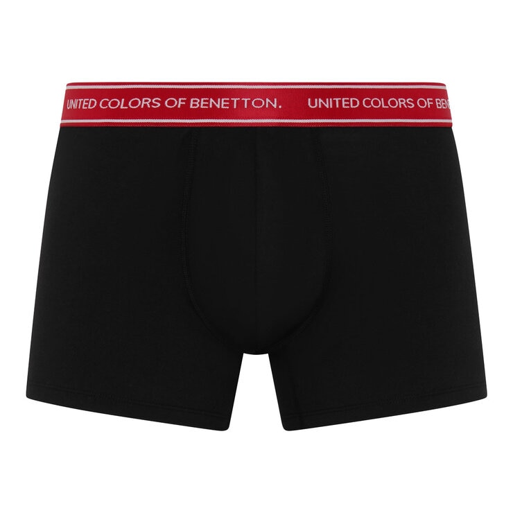 United Colors of Benetton Men's Boxer 6 Pack in Black, Medium