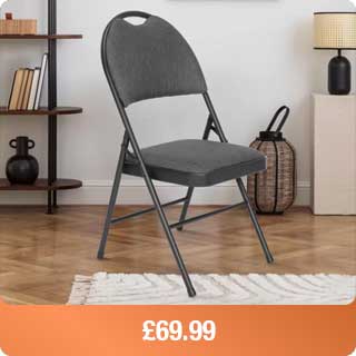 Star Elite High Back Padded Fabric Folding Chairs