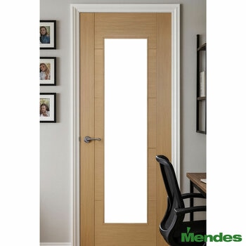 Mendes Internal Prefinished Internal Door - Oak Cotsworld Glazed in 3 Sizes