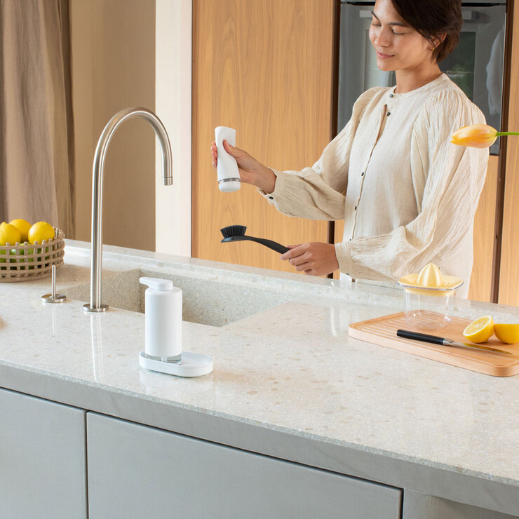 Brabantia 200ml Soap Dispenser Set in White