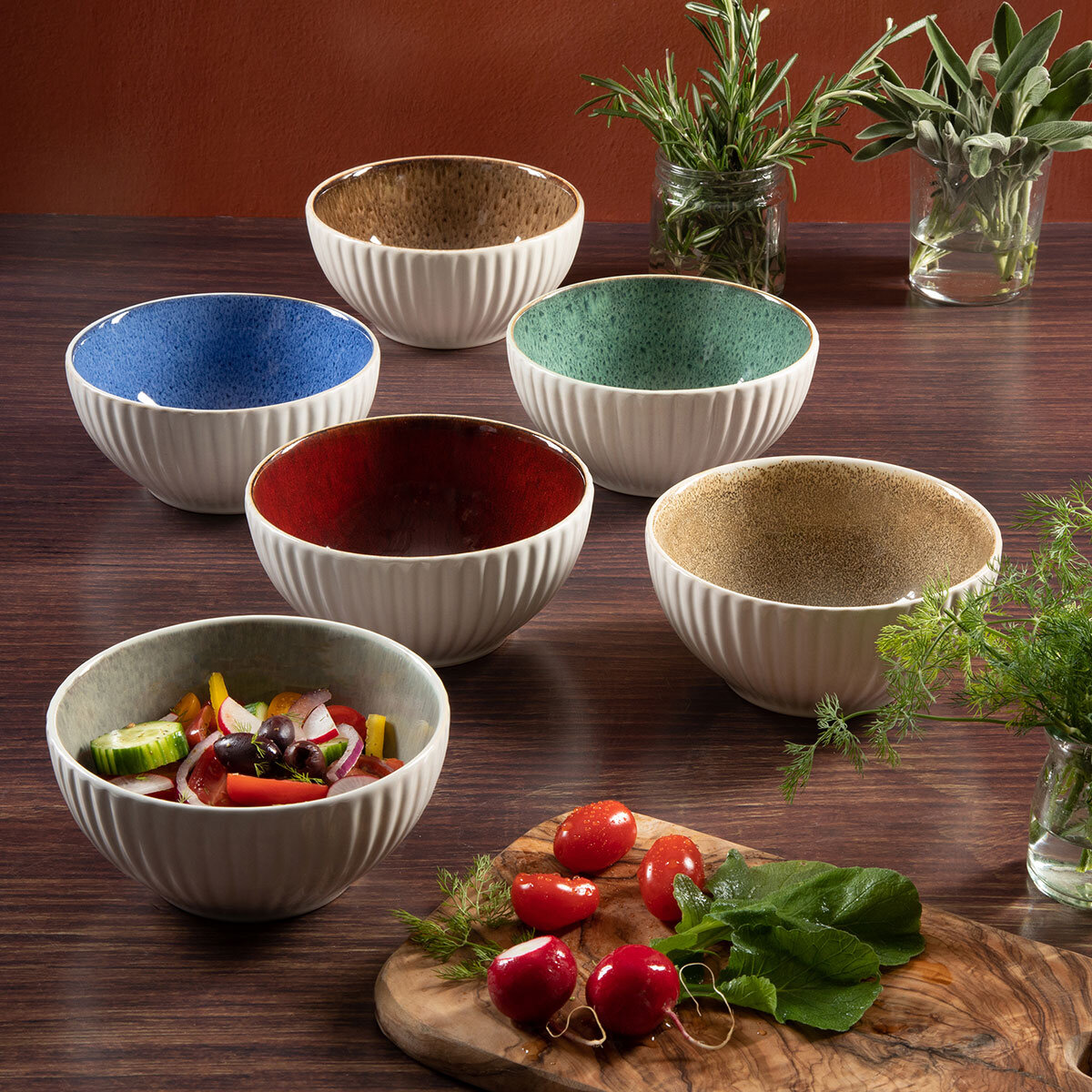 Laurie Gates Ceramic Bowl Set, 6 Piece