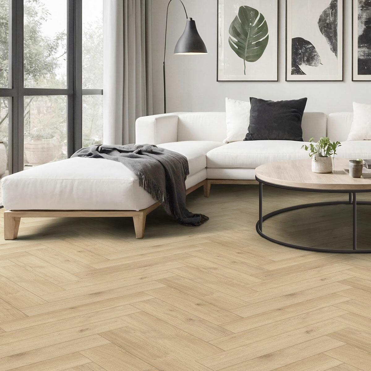 Golden Select Verona (Oak) Splash Shield AC5 Laminate Herringbone Flooring - 1.179² Per Pack