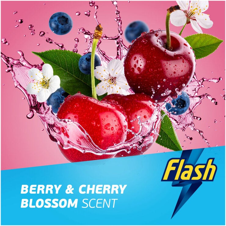 Flash Direct to Floor Cleaner All Purpose Lemon, 3 x 800ml Flash Direct to Floor Cleaner All Purpose Lemon, 3 x 800ml