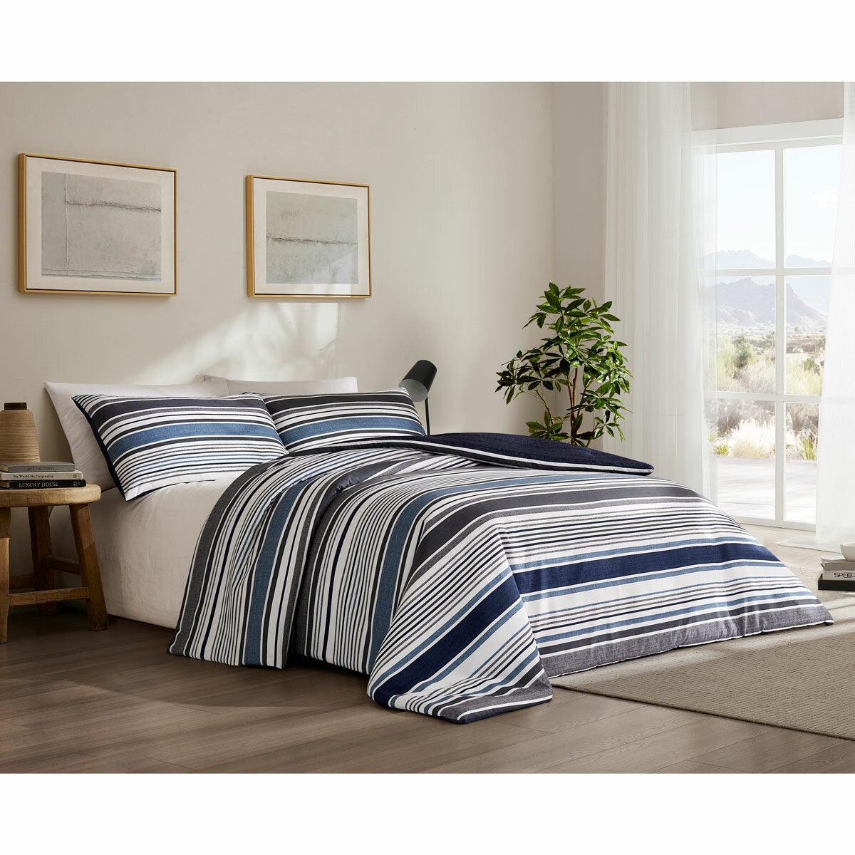 Serelena Blue 3-Piece Comforter Set Serelena Blue 3-Piece Comforter Set