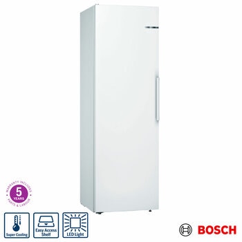 Bosch Series 4 KSV36VWEPG Upright Fridge, E Rated in White