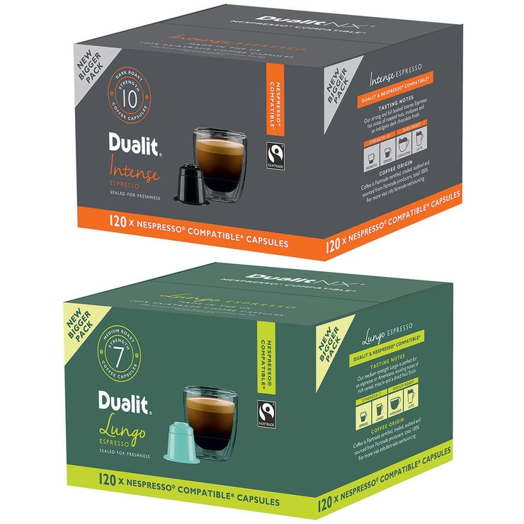 Dualit Nespresso Compatible Coffee Capsules, 120 Servings Costco UK