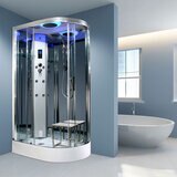 Insignia Diamond 1100mm Offset Quadrant Steam Shower in 2 Colours