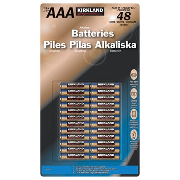 Kirkland Signature Alkaline AAA Batteries - 48 Pack