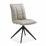 Indus Valley Skylar Taupe Faux Leather Dining Chair, 2 Pack