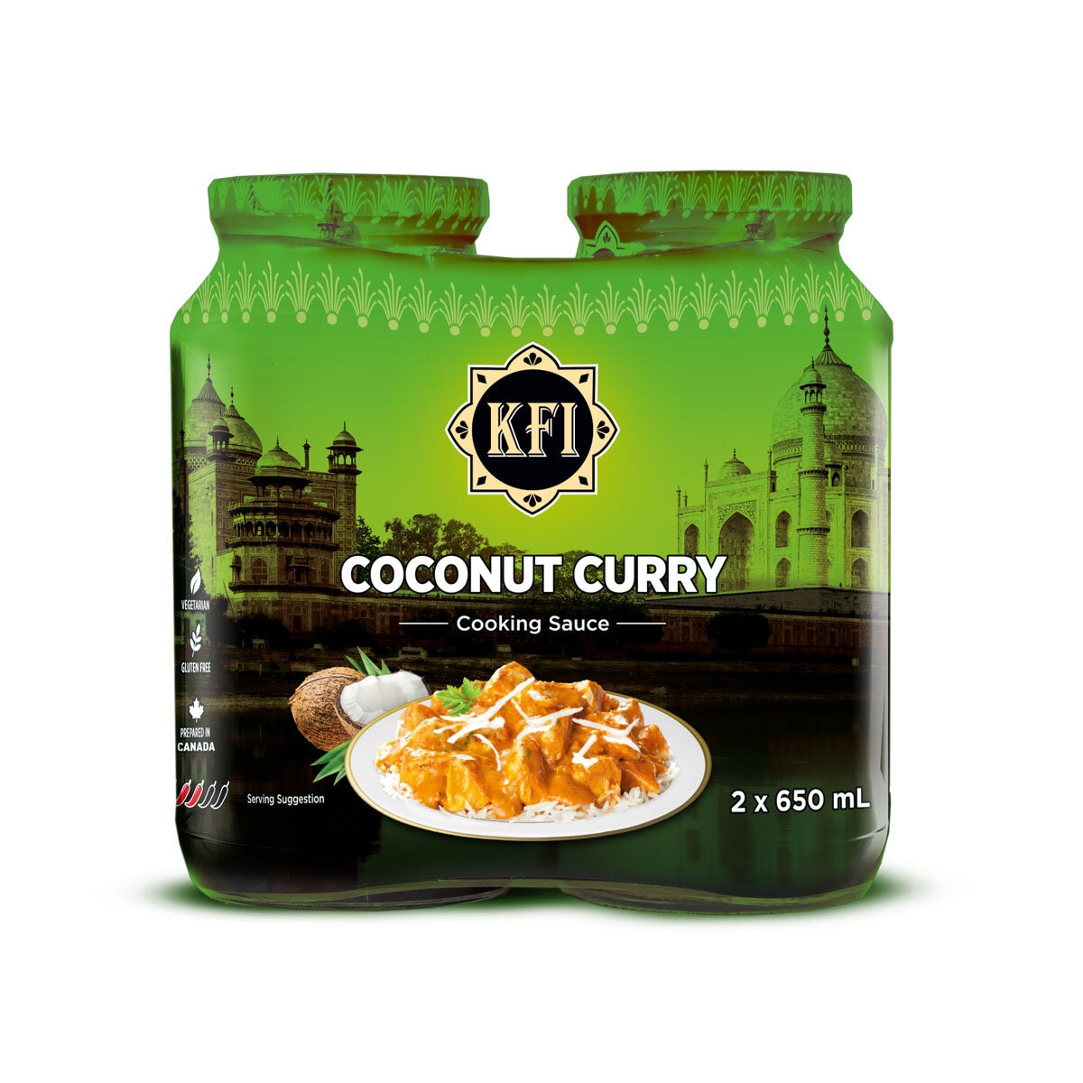 KFI Coconut Curry Sauce, 2 x 650ml