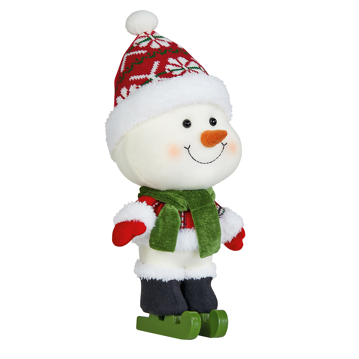snowman with red hat front