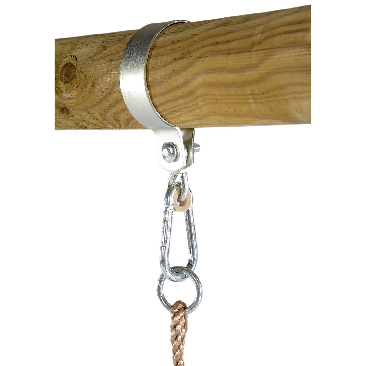 Studio image of one of the metal swing attachment Studio image of one of the metal swing attachment