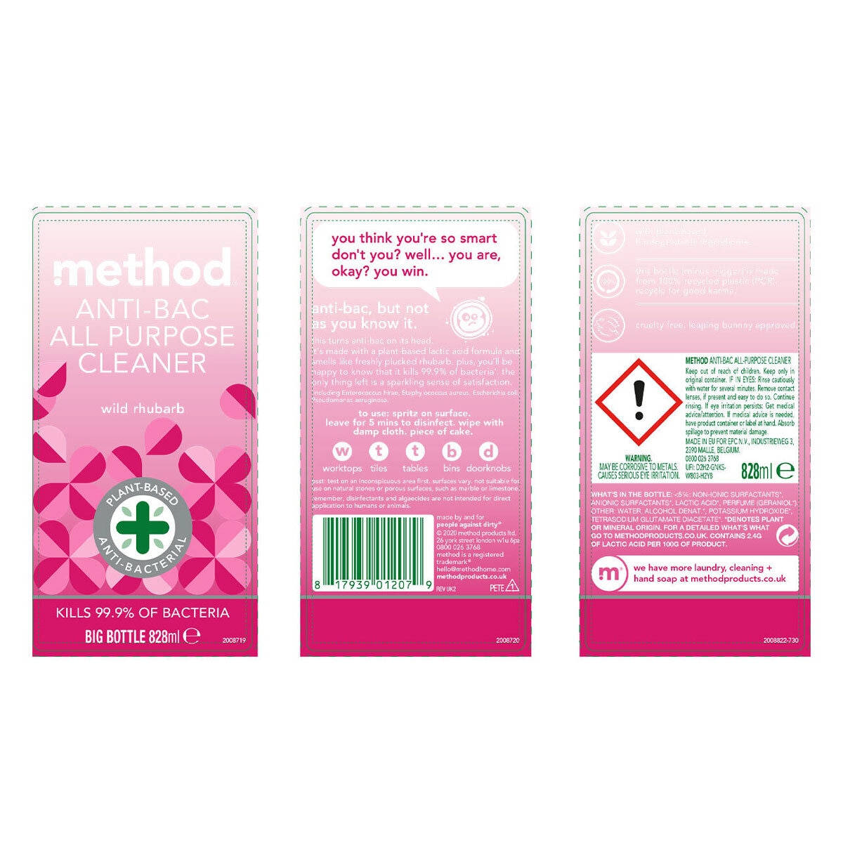 Method Anti-Bac All Purpose Cleaner, 828ml Information