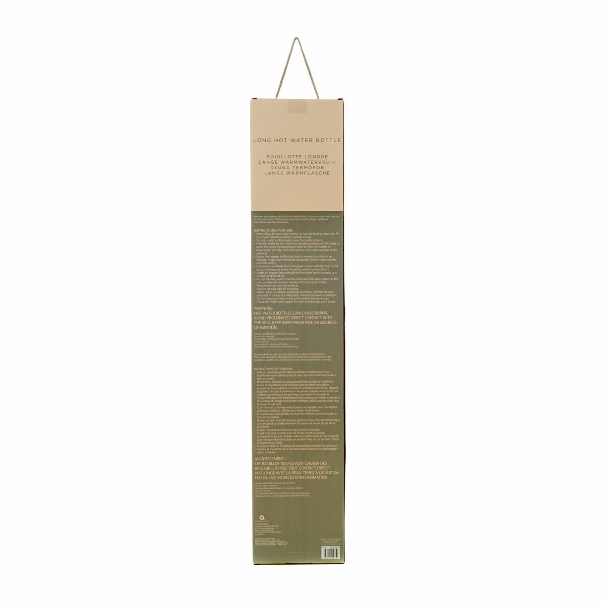 Aroma Home Long Hot Water Bottle in Grey Aroma Home Long Hot Water Bottle in Grey