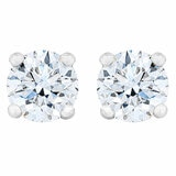0.36ctw Round Brilliant Cut Diamond Earrings, 14ct White Gold