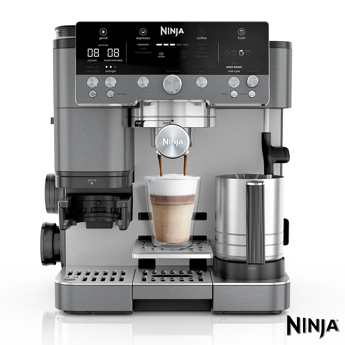 Front View of Ninja Luxe Café Premier Espresso Machine Front View of Ninja Luxe Café Premier Espresso Machine