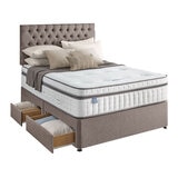 Silentnight Continental Divan Base with Eden Headboard in 2 Colours & 3 Sizes