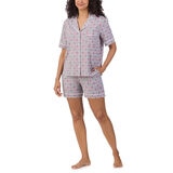 DKNY Ladies Notch Collar 3 Piece PJ Set in Grey