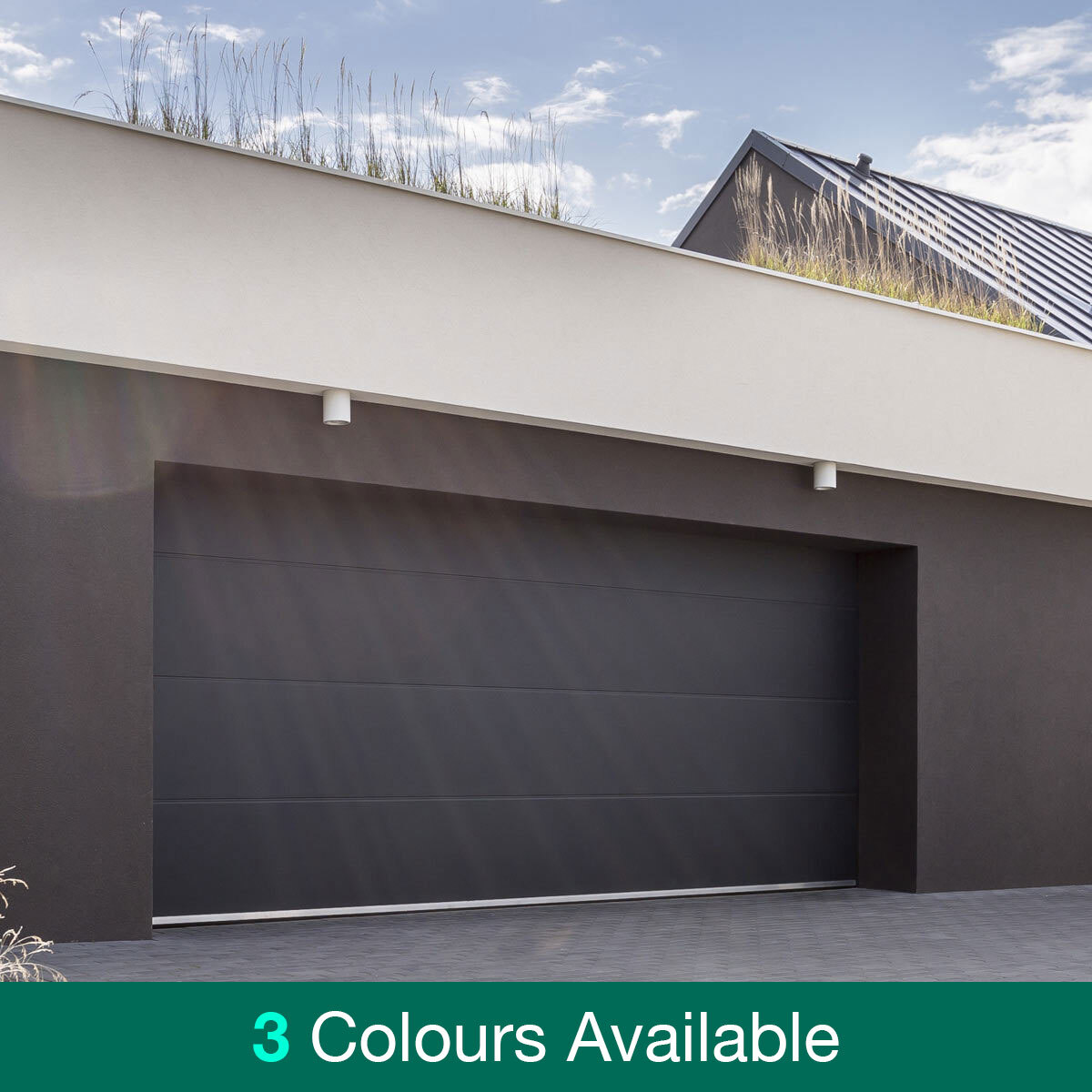 Birkdale Automatic Sectional Garage Door with Installation up to 4.5m Wide