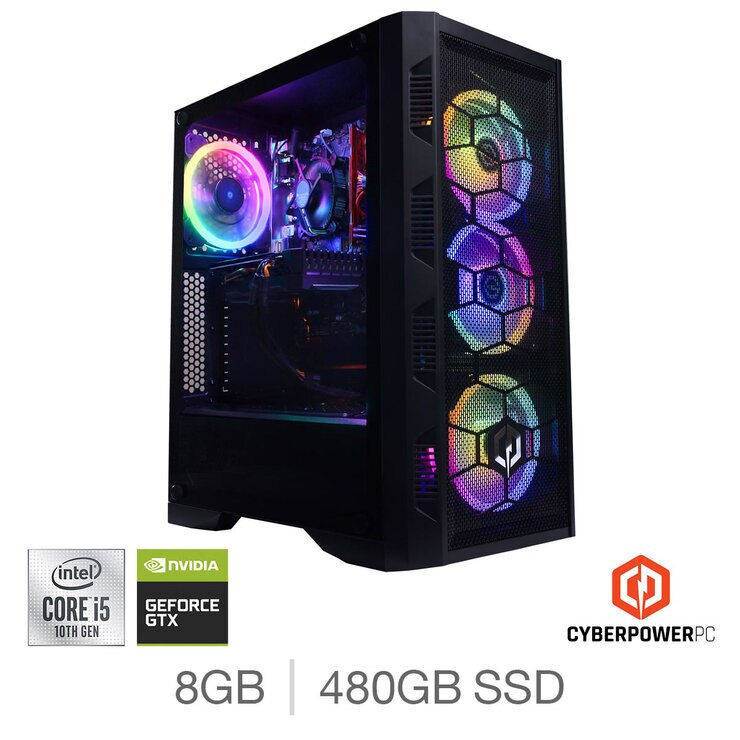 Cyberpower Intel Core I5 8gb Ram 480gb Ssd Nvidia Geforce Gtx 1660 Super Gaming Desktop Pc Costco Uk