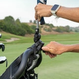ifestyle image of someone tightening the clamp on the Versa-Brella