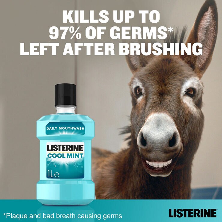 Listerine Cool Mint Mouthwash, 2 x 1L Costco UK