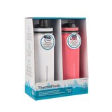 Thermoflask Stainless Steel Water Bottle, 710ml, 2 Pack