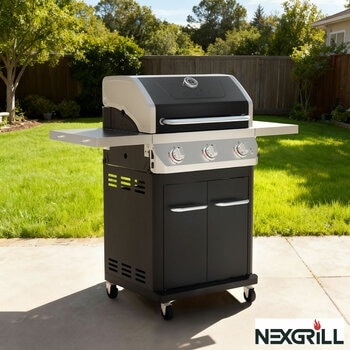 Nexgrill 3 Burner Gas Barbecue Grill + Cover