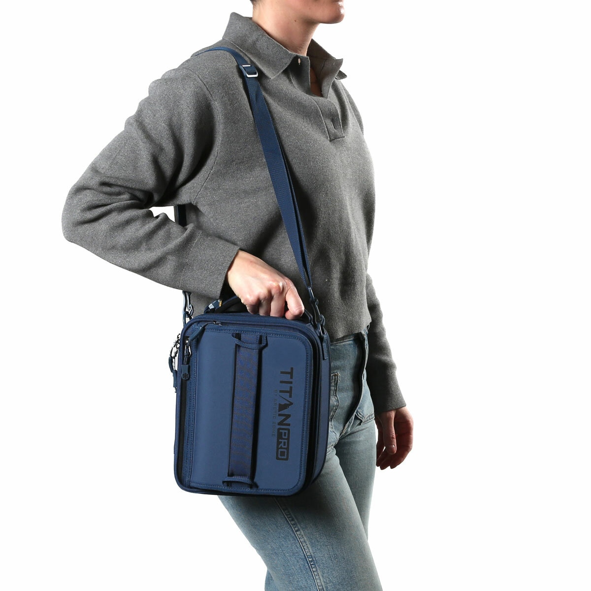 Titan Pro Expandable Fridge Cold Lunchbox In Denim Blue Titan Pro Expandable Fridge Cold Lunchbox In Denim Blue