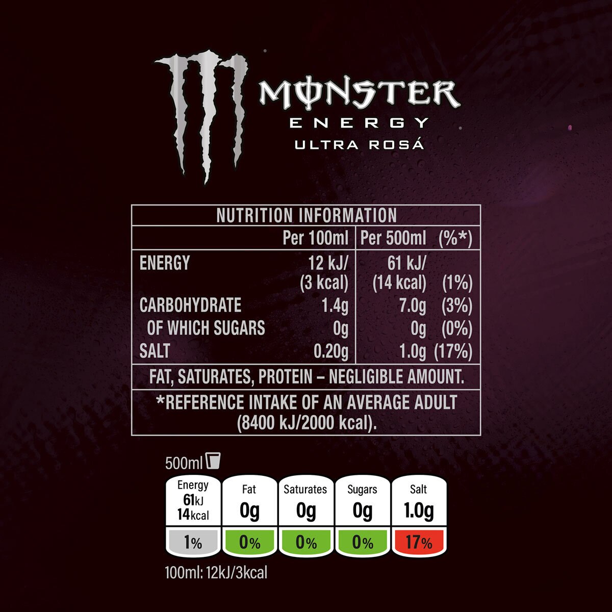 Monster Ultra Rosa PMP £1.39, 12 x 500ml